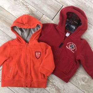 Lot of two Baby Gap Zippered Hoodies
